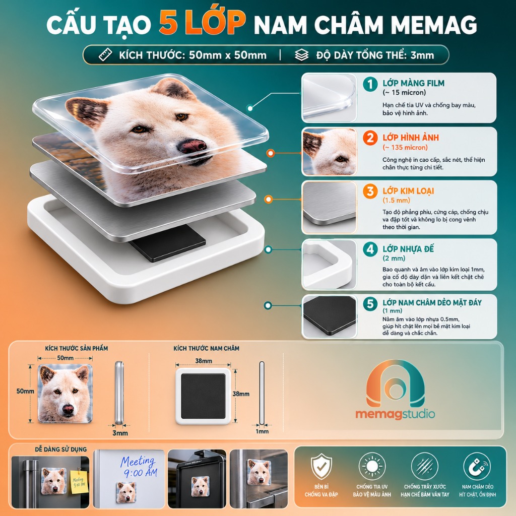 Cấu tạo nam châm Memag
